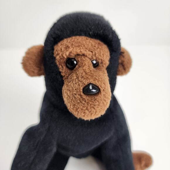 Ty Beanie Babies 1996 Congo the Gorilla Beanbag Plush Black Brown 6" Without Tag - Picture 5 of 8